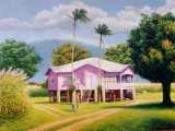 pink house, oil, 80x100cm