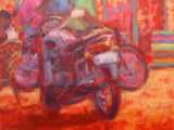 Bike Glow 40x50cm mixed media on canvas